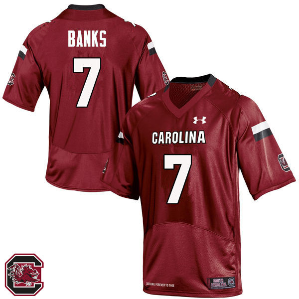 Men South Carolina Gamecocks #7 Korey Banks College Football Jerseys Sale-Red